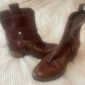 Brown Leather Ankle Boots